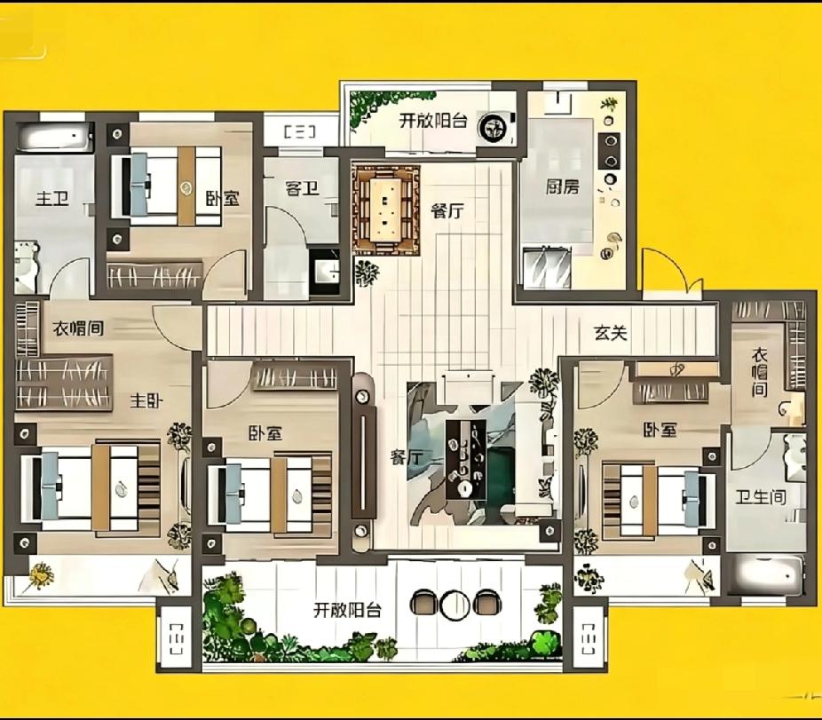 我敢说，这是几乎完美的户型！谁能找出它一个缺点，算我输！