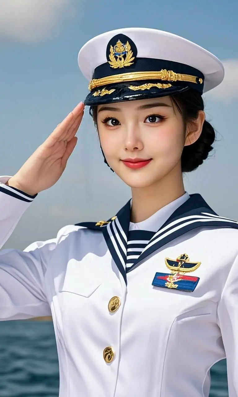 AI敬礼水兵写真