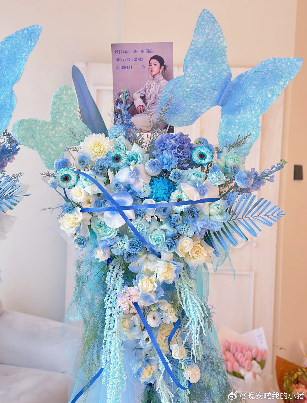 李云霄梁祝演出粉丝应援，这真的太漂亮了，节日快乐