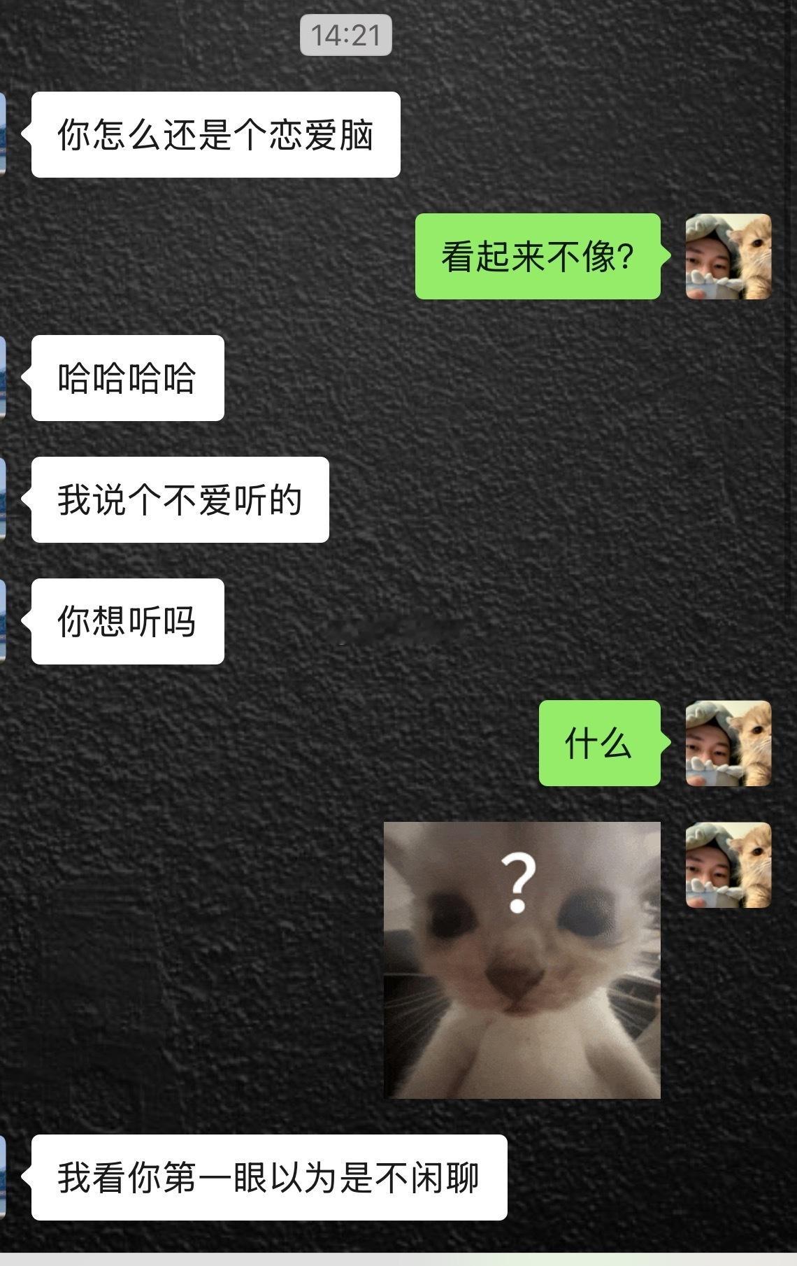 只闲聊。 