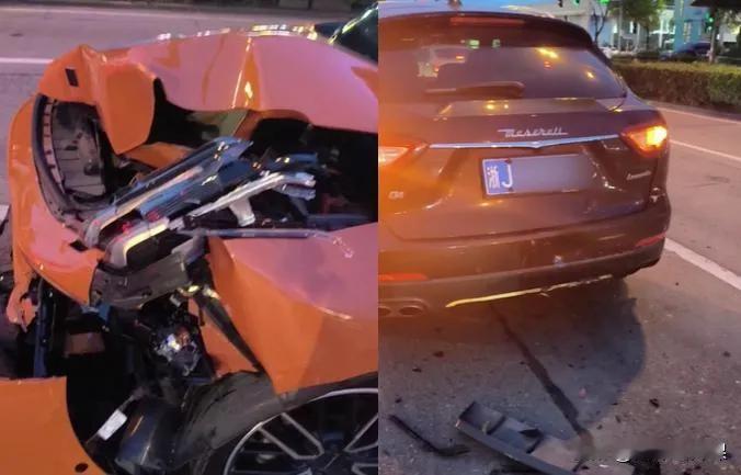浙江台州，男子花11.5万元买了辆二手车，结果才办完保险，就追尾了一辆玛莎拉蒂，