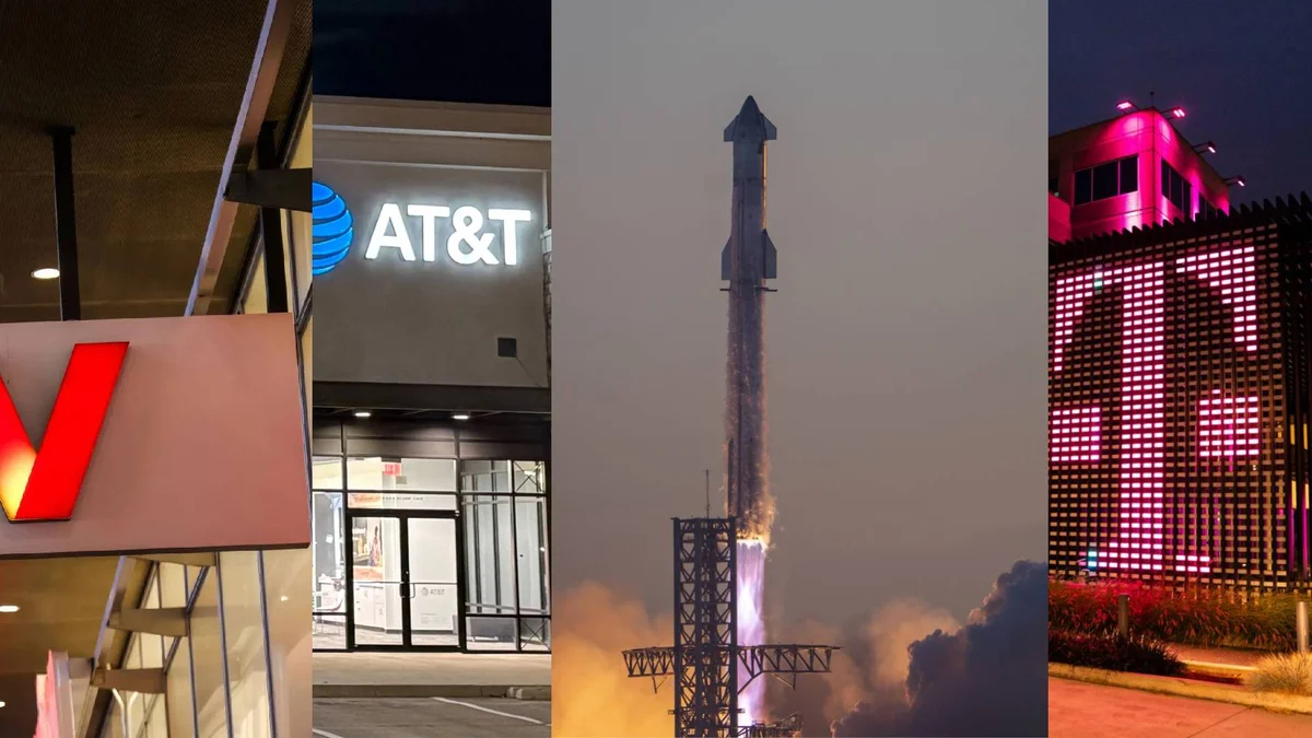 随着EchoStar退出实体运营商赛道，AT&T、T-Mobile和Verizo
