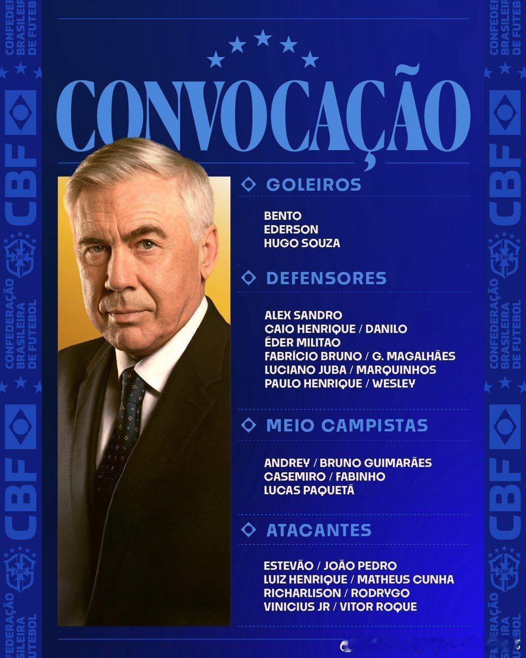 罗德里戈、威尼修斯与米利唐入选了安切洛蒂的新一期国家队大名单👏🏻 ​​​