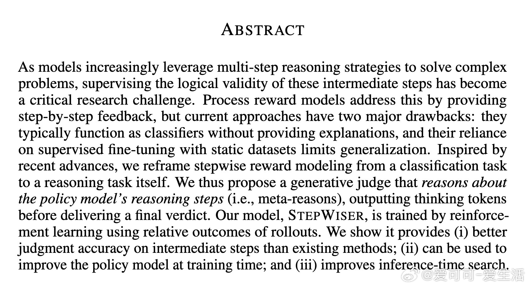 [LG]《StepWiser: Stepwise Generative Judg