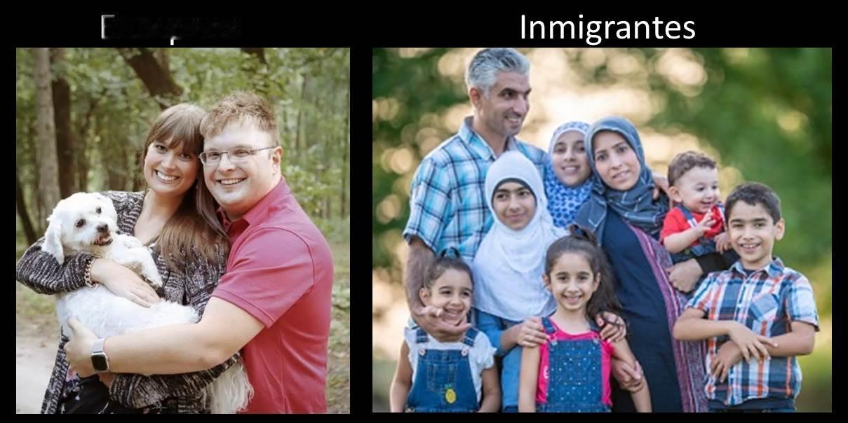 一张图，解释了欧洲的新型家庭。欧洲人少生或者不生育。而移民家庭则疯狂生育。

相