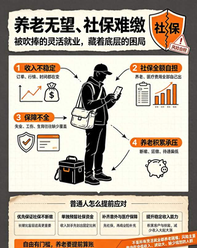 养老无望、社保难缴，被吹捧的灵活就业，藏着底层的困局