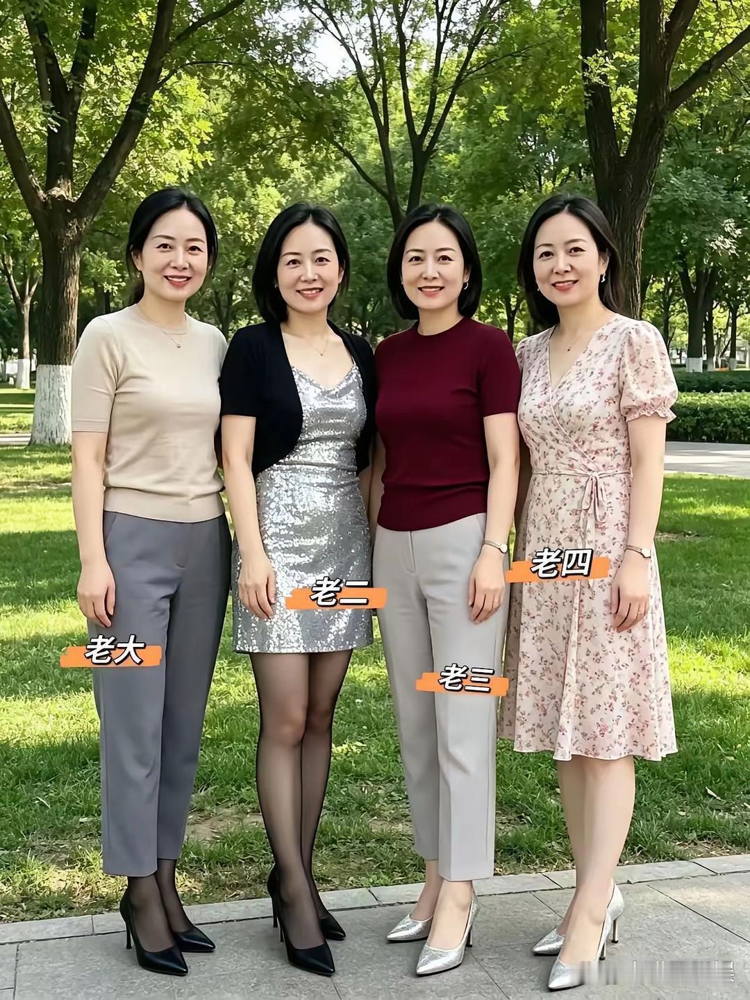 老三搭配最合理，简单大方不凌乱