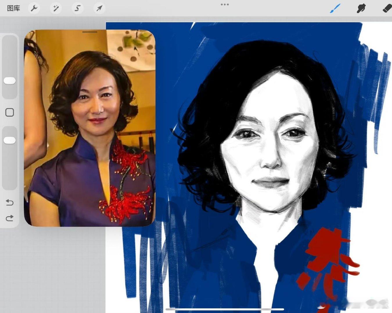 惠英红的眉眼 棠夫人的灵魂 这个作者也太会画了！耗时一个月一笔一笔画出来的惠英红