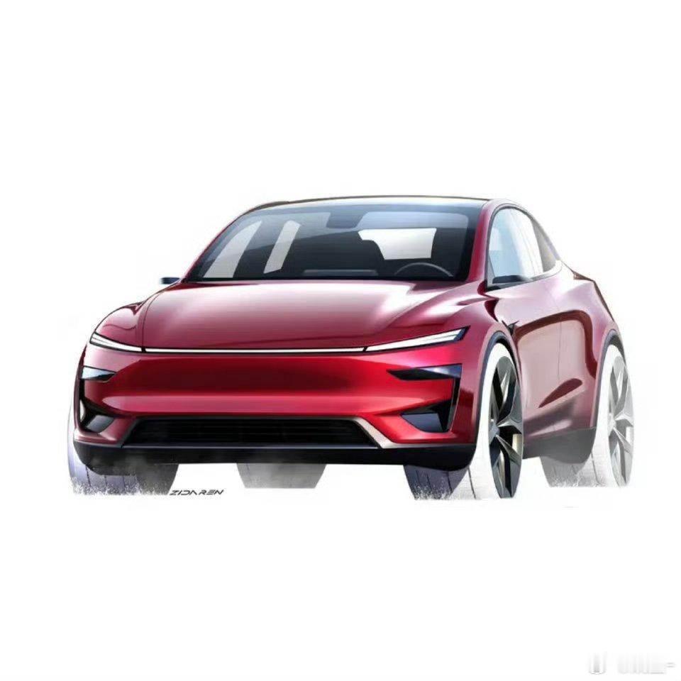 一组Model Y performance手稿焕新版YP在距离国内发布也不远了吧