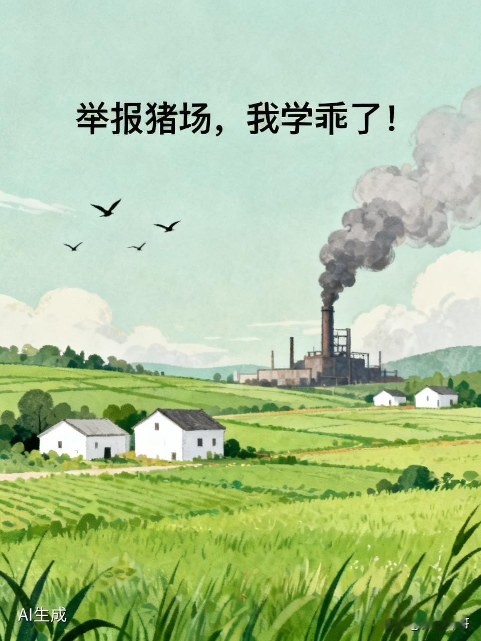 举报猪场，我学聪明了！
离我家不远处的猪场，臭气肆意弥漫，周边老百姓深受其害，却