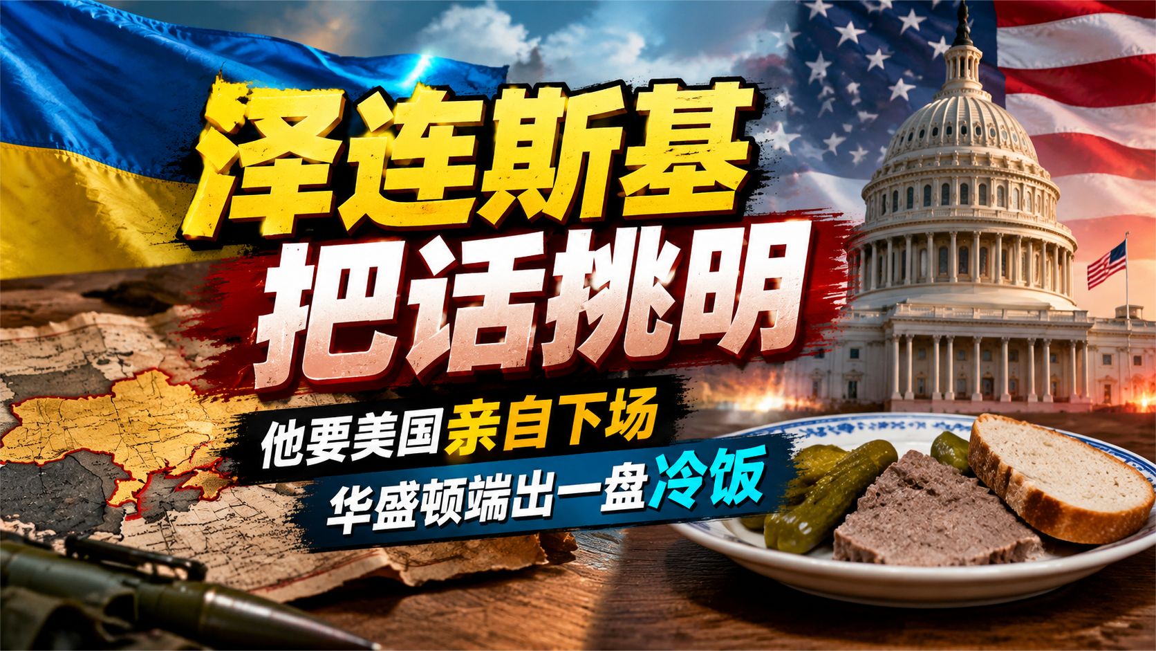 泽连斯基把话挑明，他要美国亲自下场，华盛顿端出一盘冷饭