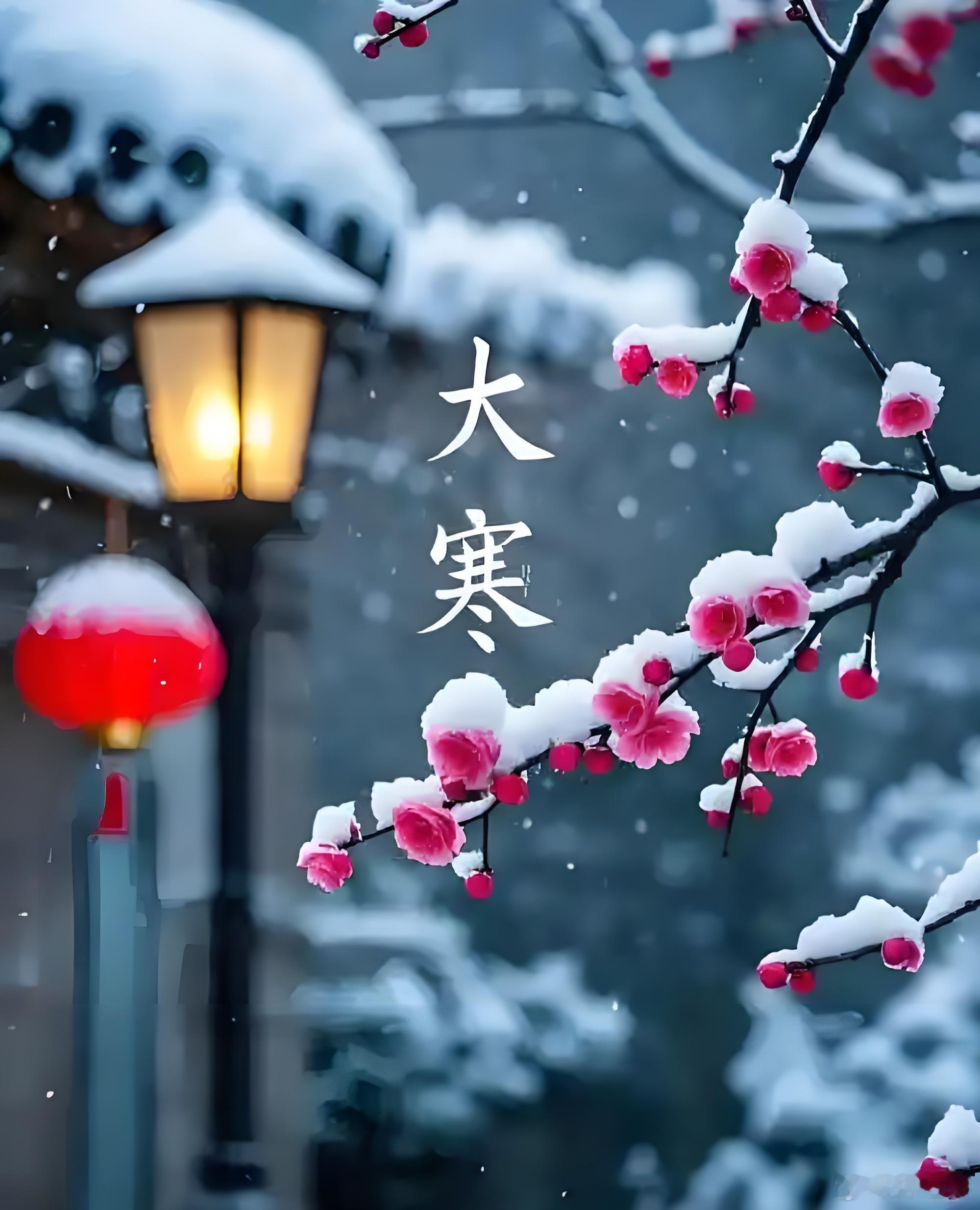 大寒今日大寒，岁末终章铺展银白画卷。瑞雪纷飞如絮，落满枝头、覆遍原野，既是“瑞雪