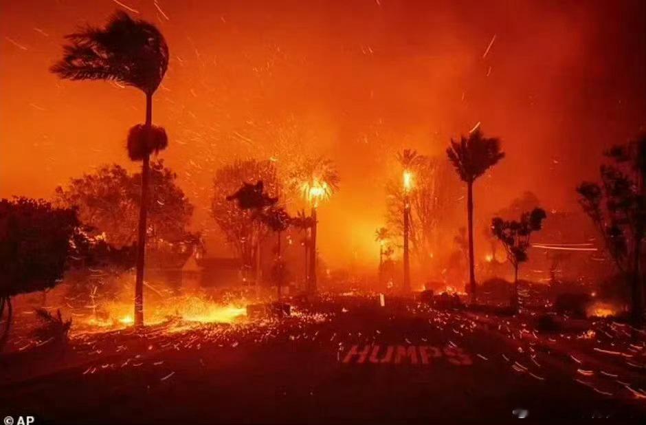 我天啊‼️这真的跟电影里的末日有啥区别嘛？怎么火势蔓延的那么快，希望伤亡少一些真