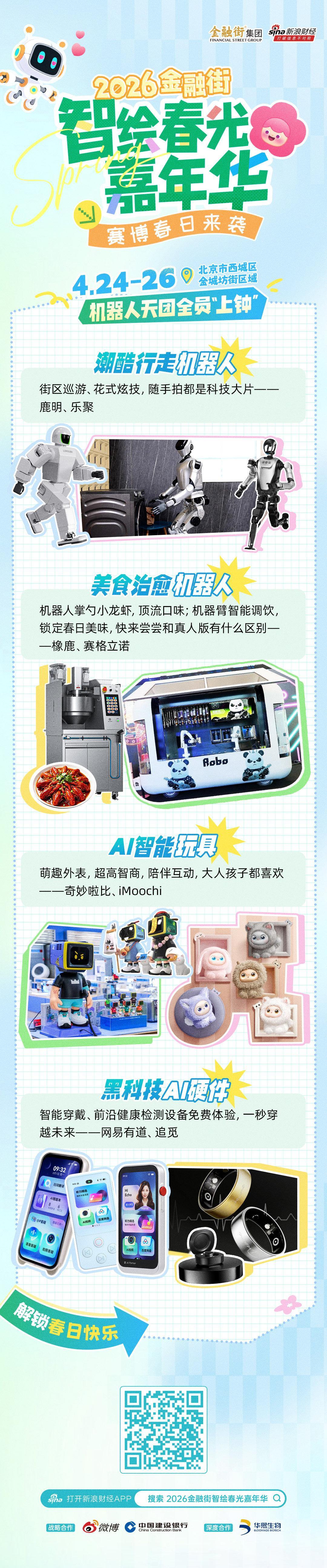 机器人跳舞夯爆了 2026金融街智绘春光嘉年华 赛博春日来袭！机器人天团全员“上