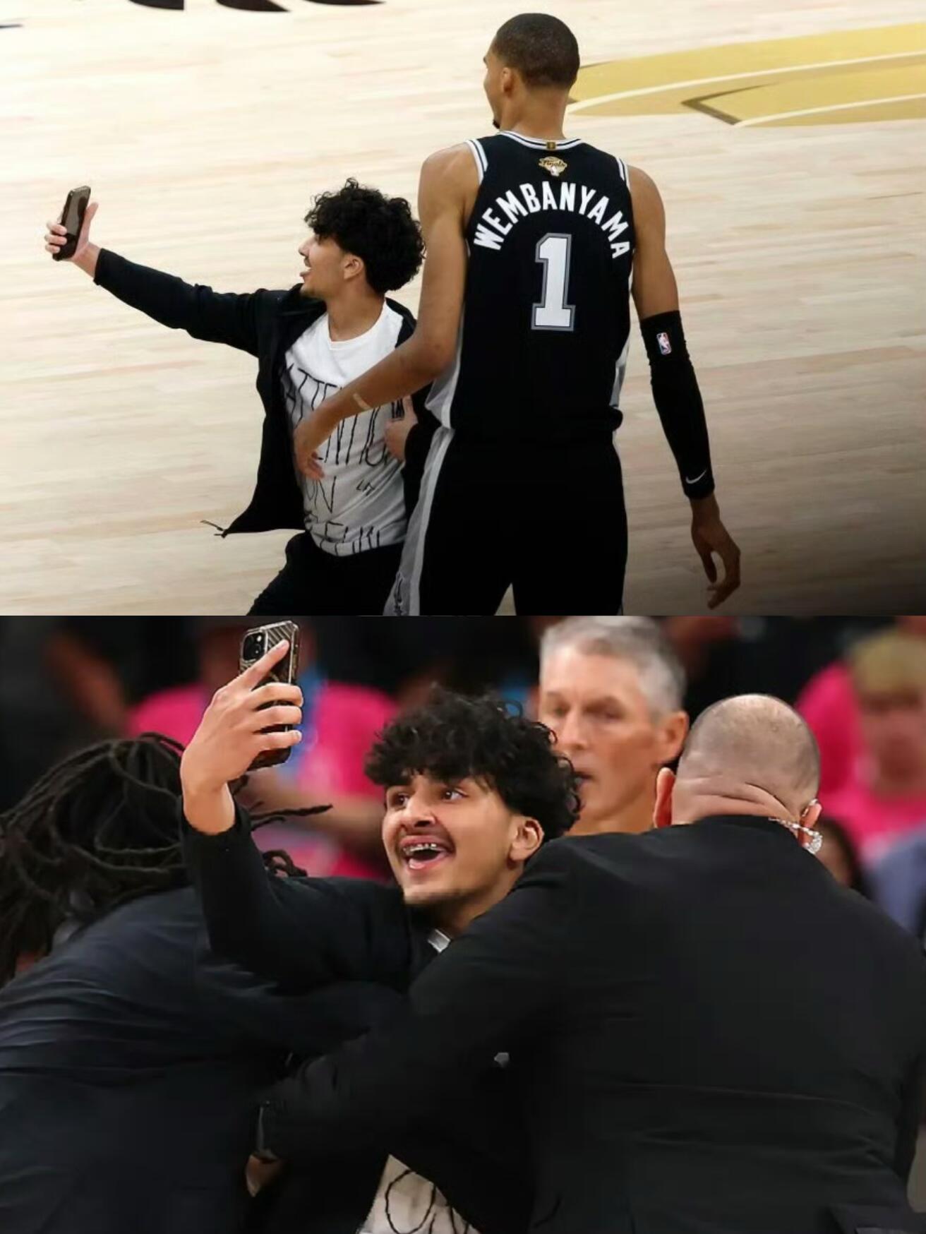 NBA冲场球迷已被逮捕🚨严厉处罚，这位球迷该后悔了这名在总决赛G1期间冲入场内