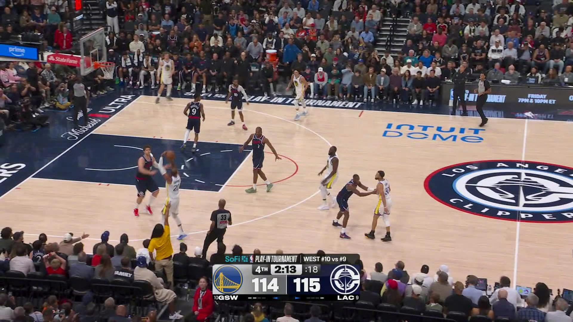 霍福德再次诠释了老将的作用，这几球太关键了。勇士vs快船