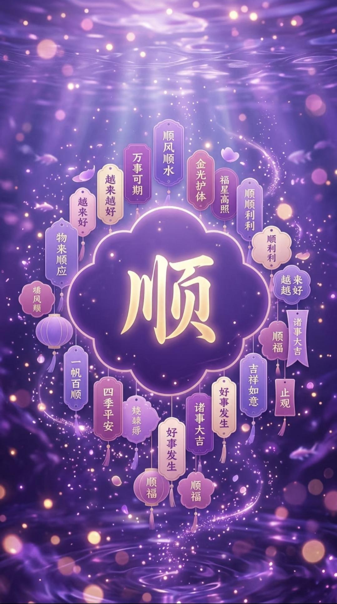 紫气东来 · 吉祥顺遂
顺风顺水万事可期，福星高照诸事大吉。
四季平安好事连连