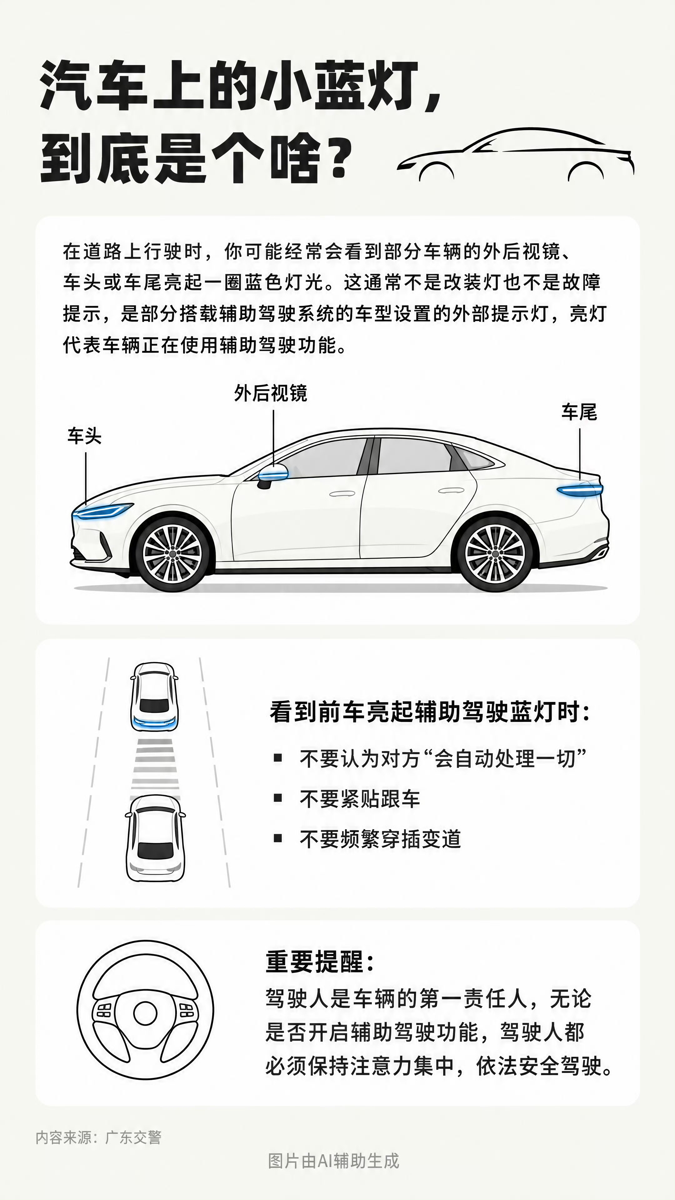 网传小蓝灯 或将被毙，可惜了，我一直把小蓝灯当做“实习”标看待，如果智驾犯浑，其