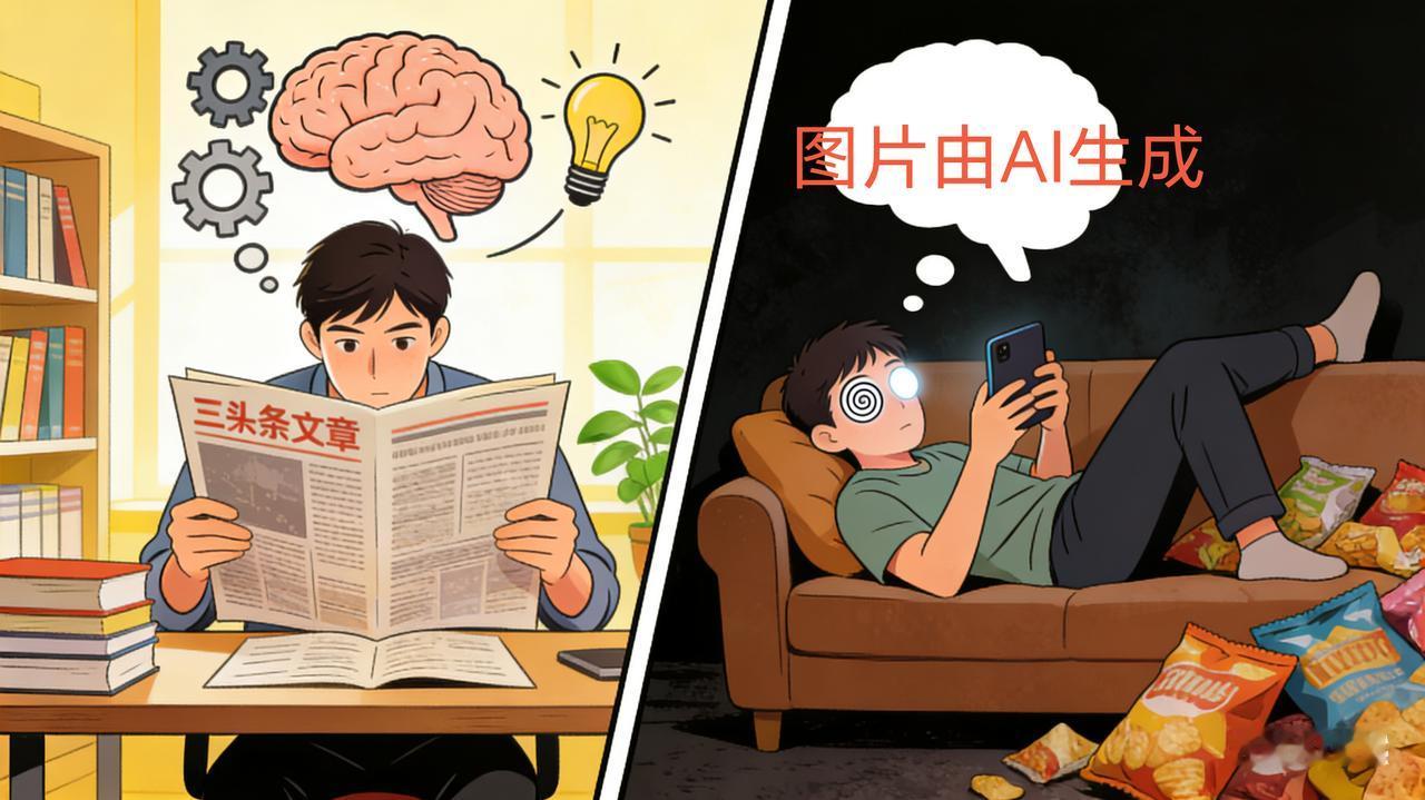 不知道你们发现没有，（我可不是夸看头条写头条的人啊！）他和刷短视频的人，脑子真还