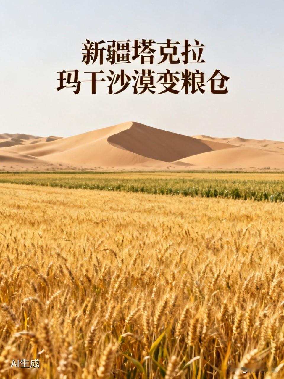 看到新疆塔克拉玛干沙漠变粮仓的视频，我真惊掉下巴，恍惚以为到了河南的大平原！曾经