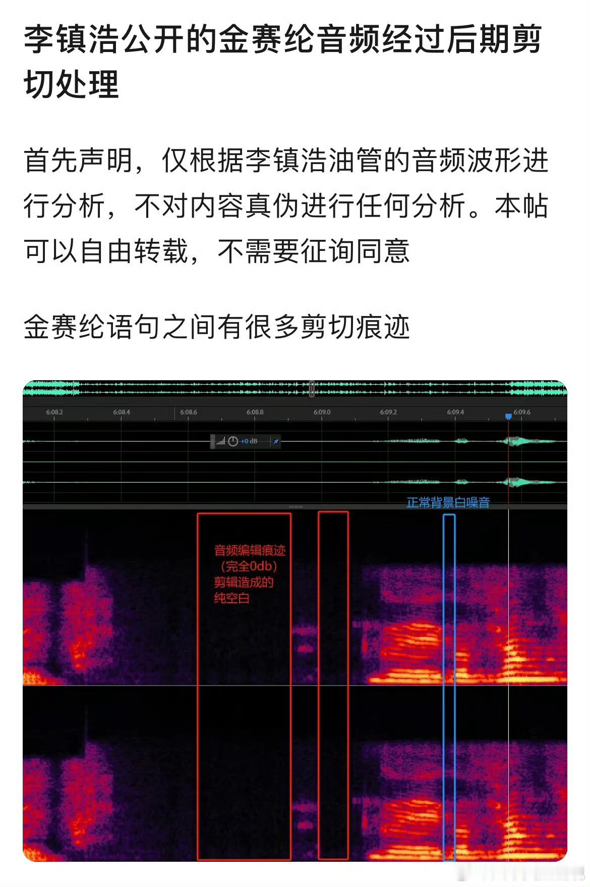 娱乐[超话]李镇浩公开的金赛纶音频经过后期剪切处理曝金赛纶在海外结婚    网友