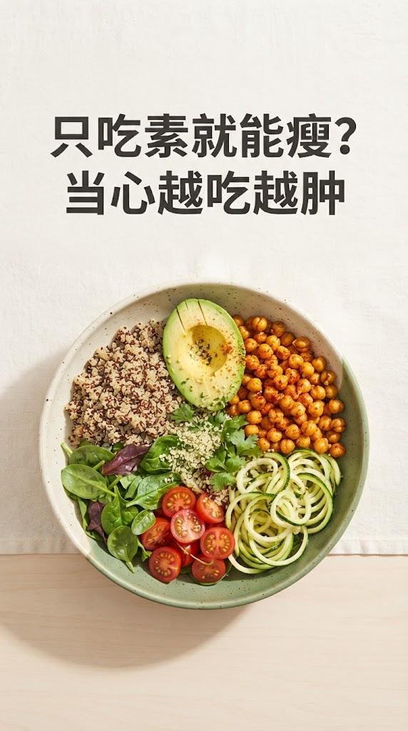 只吃素就能瘦？当心越吃越肿

以为顿顿吃清水煮青菜就能瘦成仙女？

营养学研究发