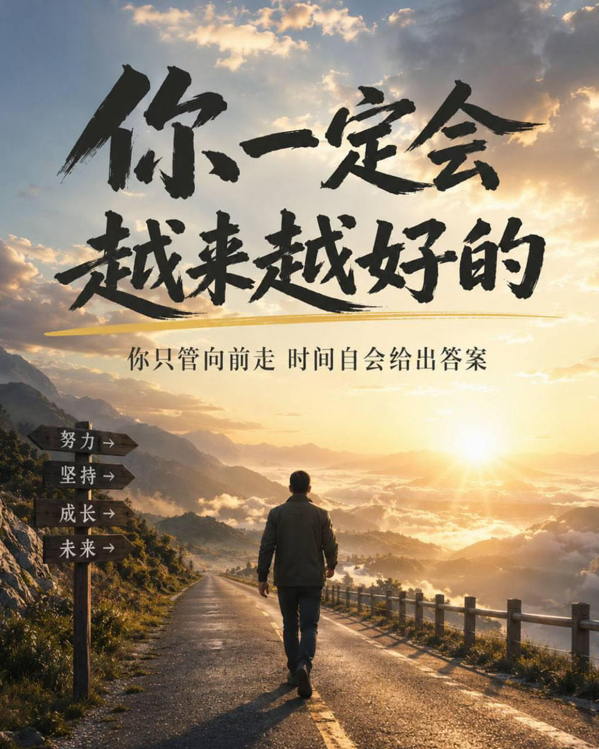 你走过的路，会成为回忆里的风景；你所有经历，会成为你的财富；你曾经的负担，会成为