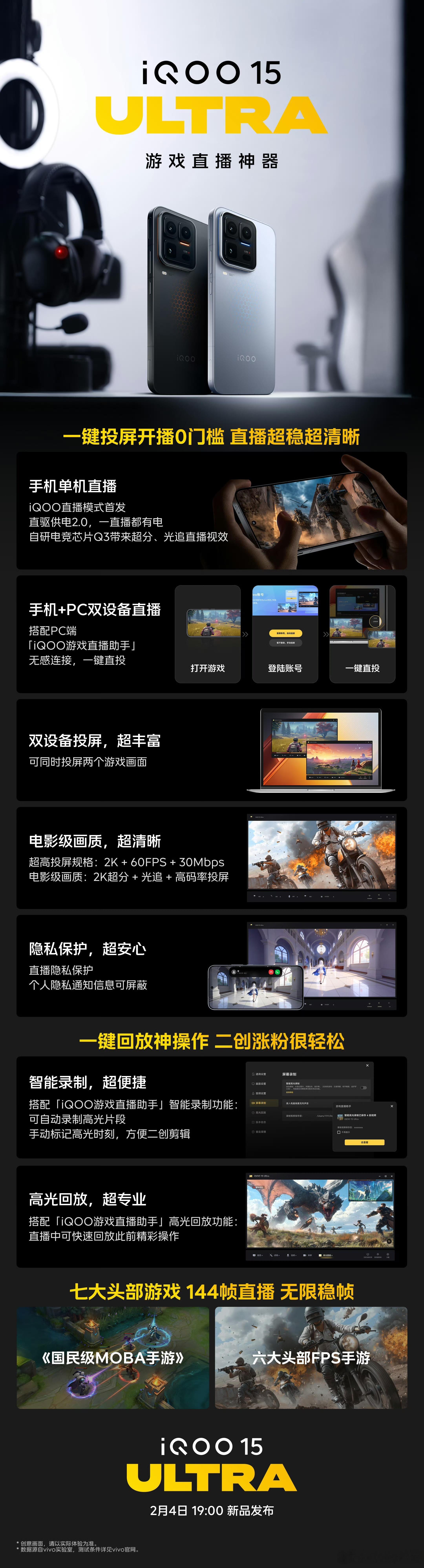 iQOO15 Ultra也可以是「游戏直播神器」能够做到“一键投屏开播0门槛，直