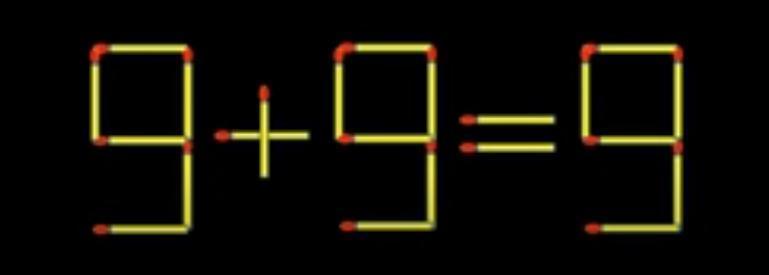 眼前用火柴棒搭建的 “9 + 9 = 9” 等式，显然违背了基本运算逻辑。现在，