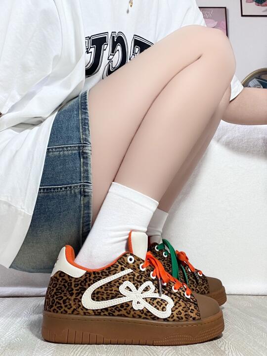 豹纹控的天菜🐆这双豹纹小板鞋泰好看了吧