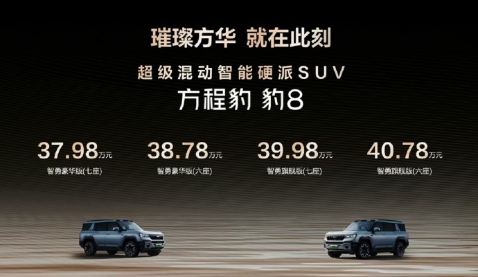 #比亚迪华为联合发布豹8上市# 方程豹 豹8：价格：-智勇豪华版（七座）——37