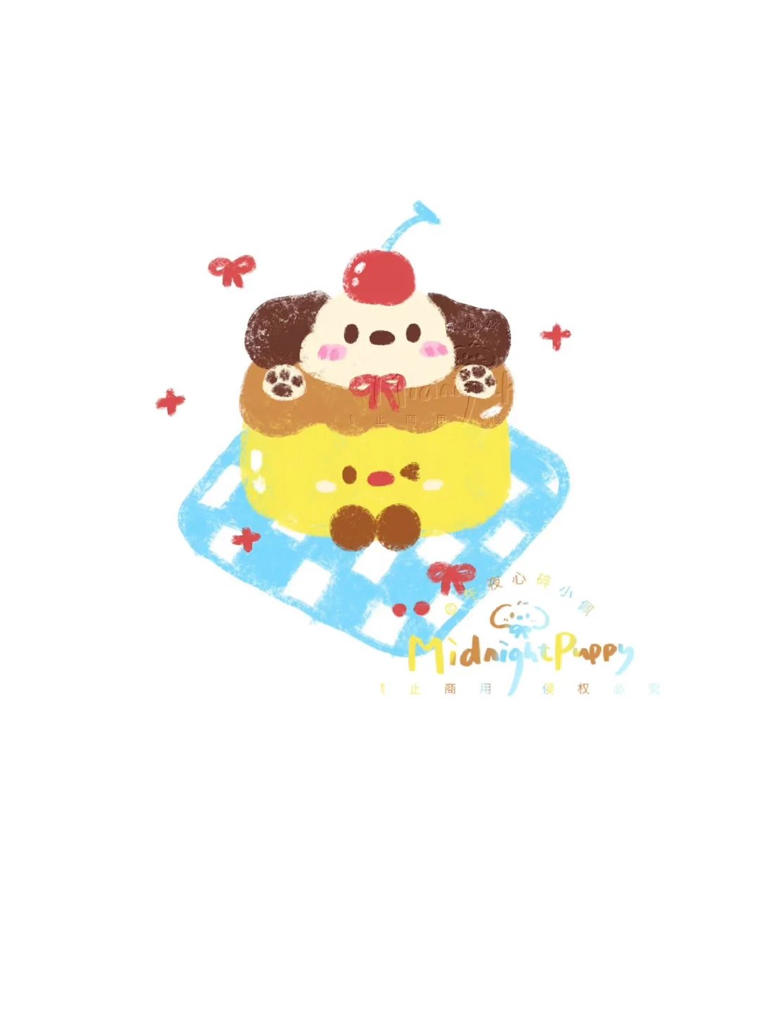 🍮备忘录画画｜10秒画一枚秋日小狗布丁!