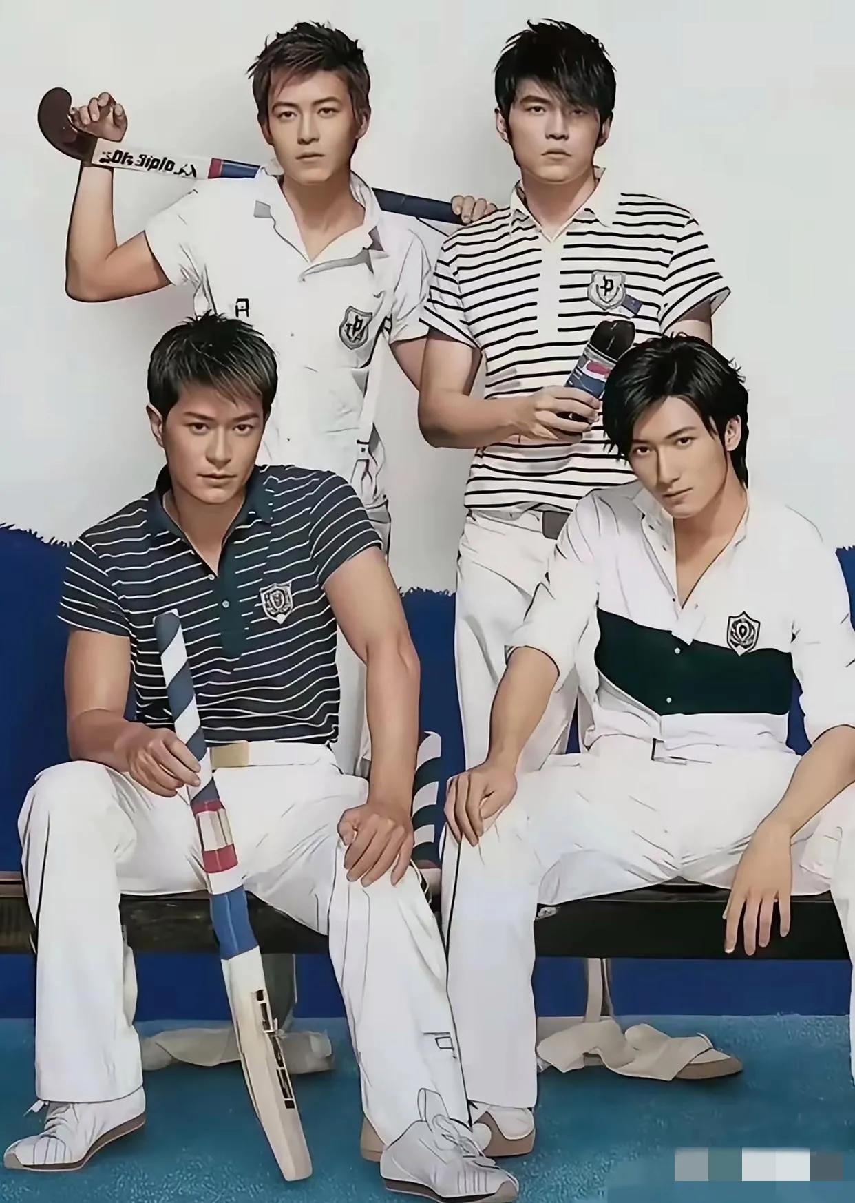 四帅同框，哪位是你心中的No.1？

镜头中的陈冠希发型拉风，朗目疏眉，神仪明秀