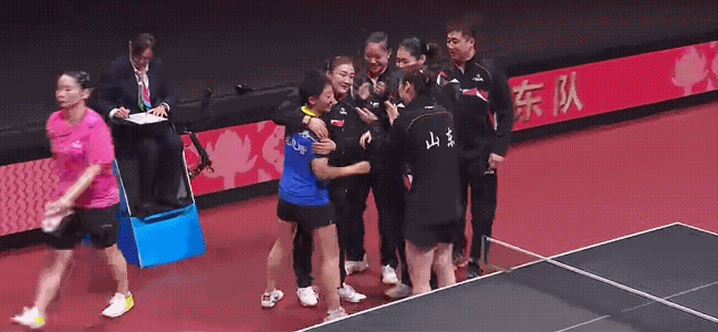 全运会女乒团体决赛山东女乒3：2击败河北夺冠，自从巴黎奥运会女单决赛后看到陈梦带