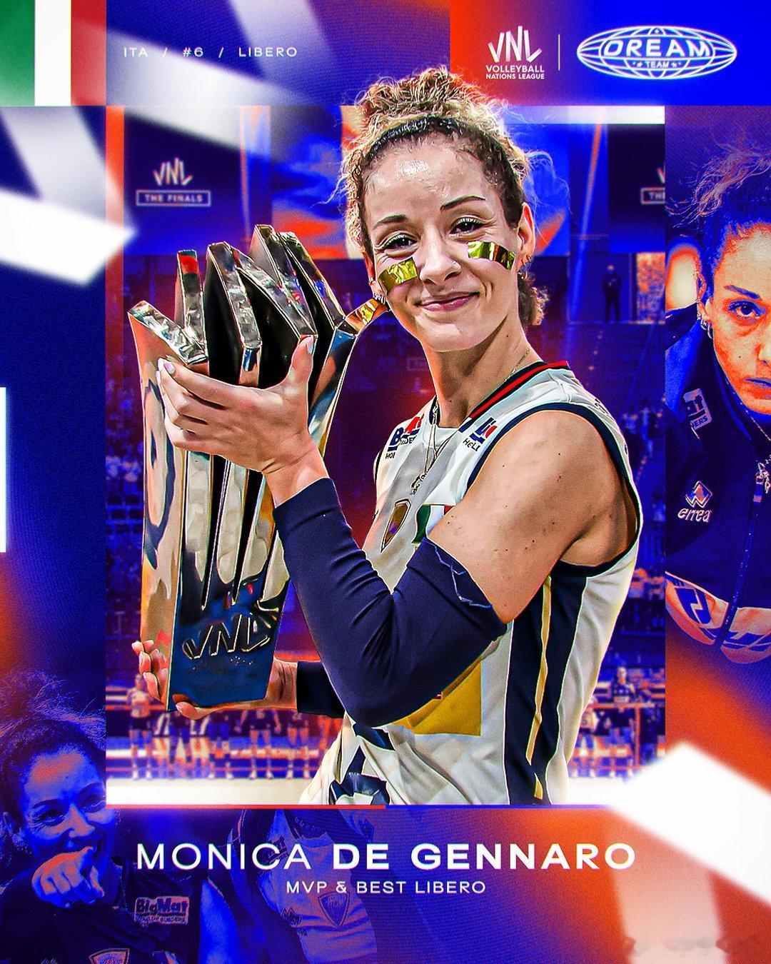 中国排球联盟[超话]   MONICA DE GENNARO，MVP 和梦之队自