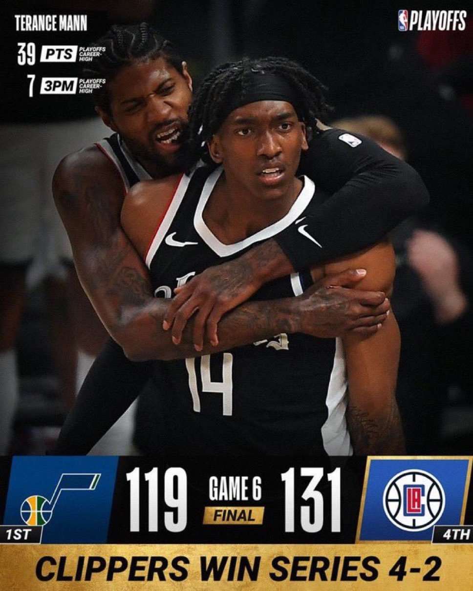 四年前的今天，Terance Mann狂砍39分带队闯入西决今天曼恩也在社交媒体