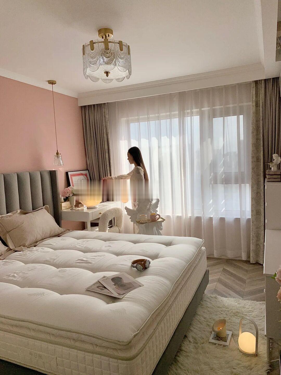 13平温柔风卧室✨选对床垫太好睡了！