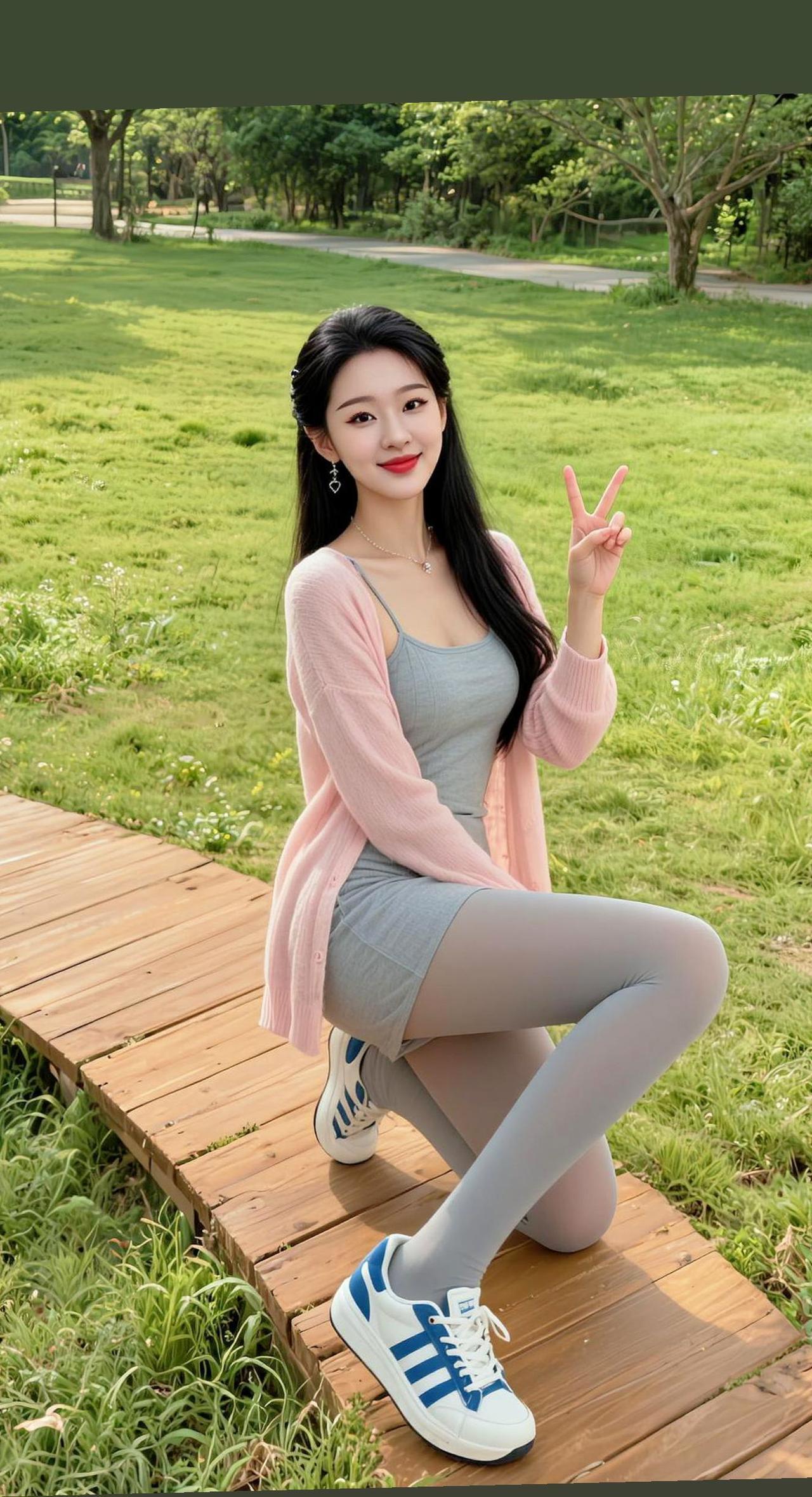 草坪 草坪拍照 穿搭 草地清新照