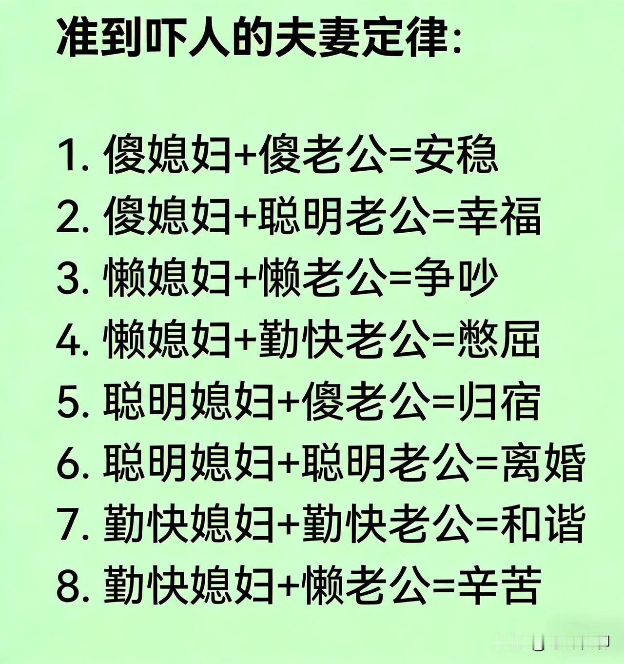 老话说得好，要想家里过得好，全靠车头带得好。看一个家庭是否和谐美满，与夫妻二人的