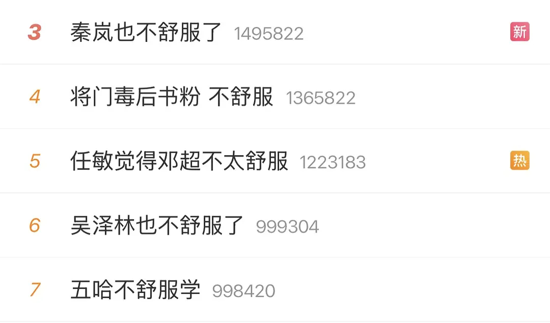 “不舒服” 是不是大出圈 彻底爆了