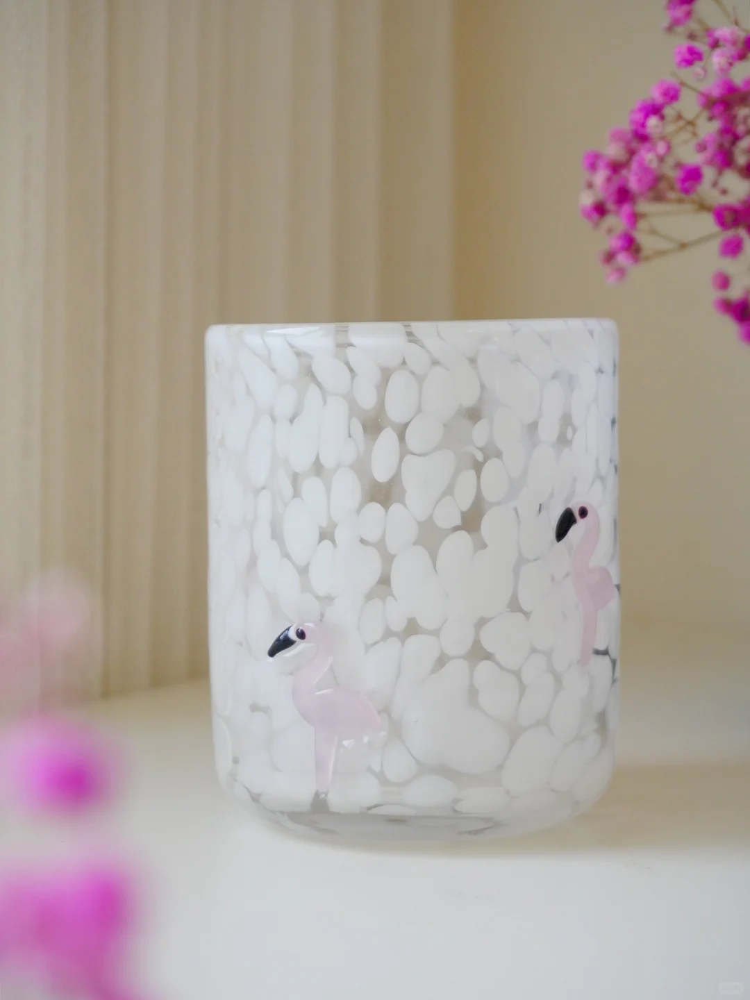 火烈鸟果汁杯|和我的满天星也太搭了