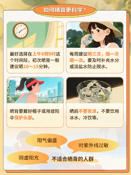 【#浙江67岁阿姨晒背两小时脑出血##不是所有人都适合天灸晒背#】错过就要等一年