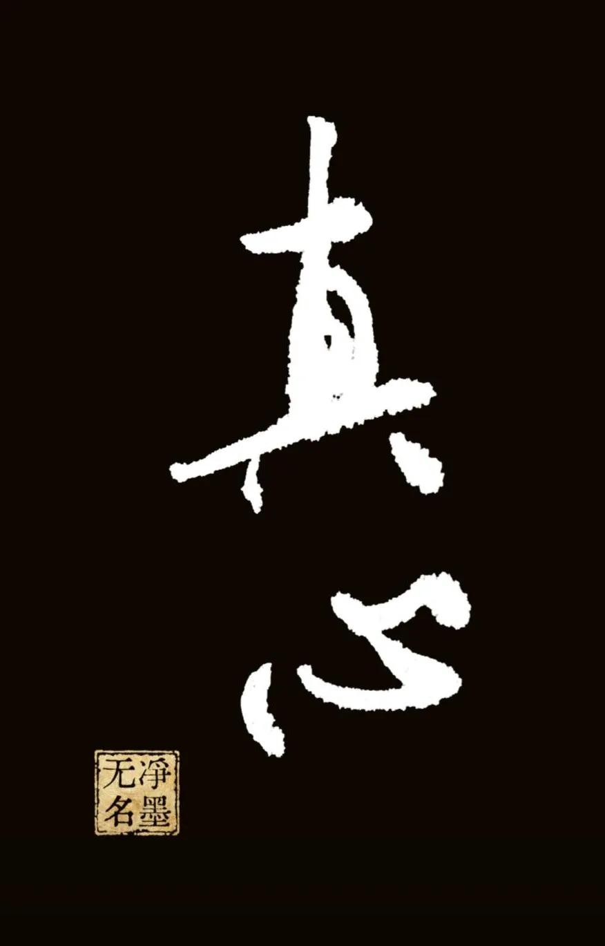 算不上书法，
可是真心讲，
好看吗？
一、文字辨识
图中是上下组合行书字：真心