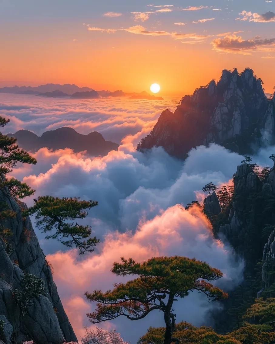 上联：叠嶂峰峦耸云端；
下联：？？？