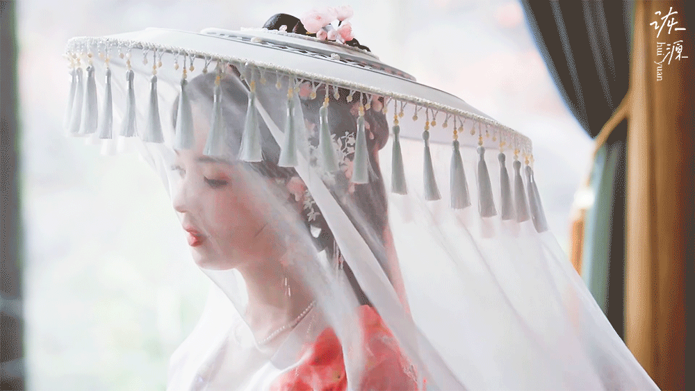 陈瑶 《水龙吟》西方桃 / 动图EP07-01（2）粉衣+帷帽-绝美特写[送花花