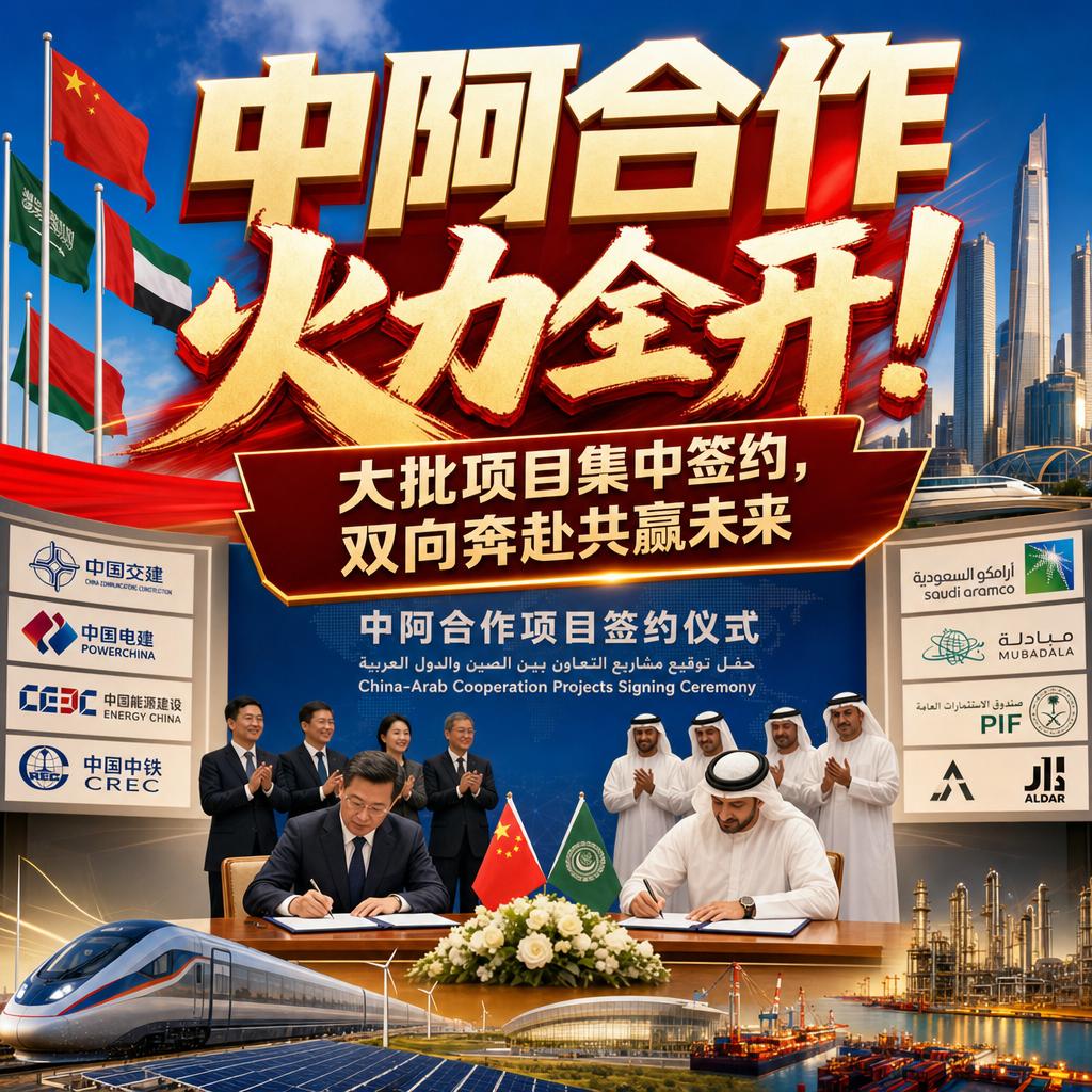 中阿合作火力全开！大批项目集中签约，双向奔赴共赢未来
有人说中东资本只爱砸钱买楼