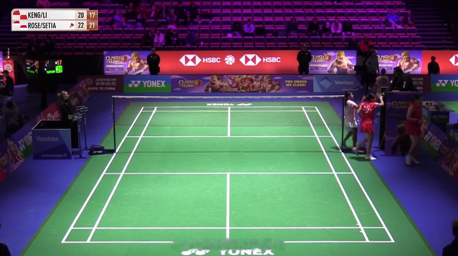 女双 1/16赛 第5场 坑姝良 李华洲 20-22 17-21 阿莱西娅 费比