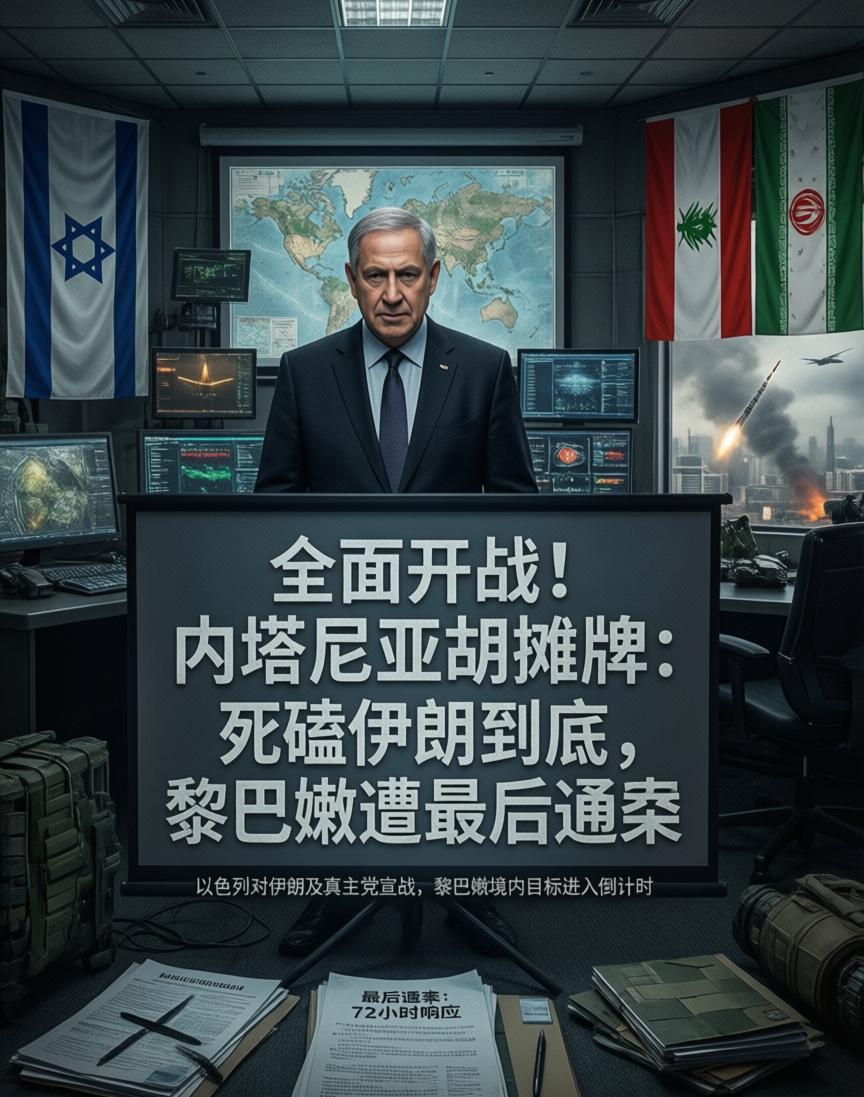 3月7号晚上，内塔尼亚胡发了一段措辞强硬的视频讲话，基本等于摊牌了。他说，以军会