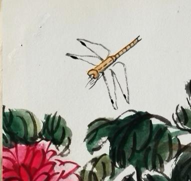 怎样欣赏齐白石的作品

花卉:
红菊设色鲜活，花瓣用笔舒展饱满，花叶以浓淡墨写出