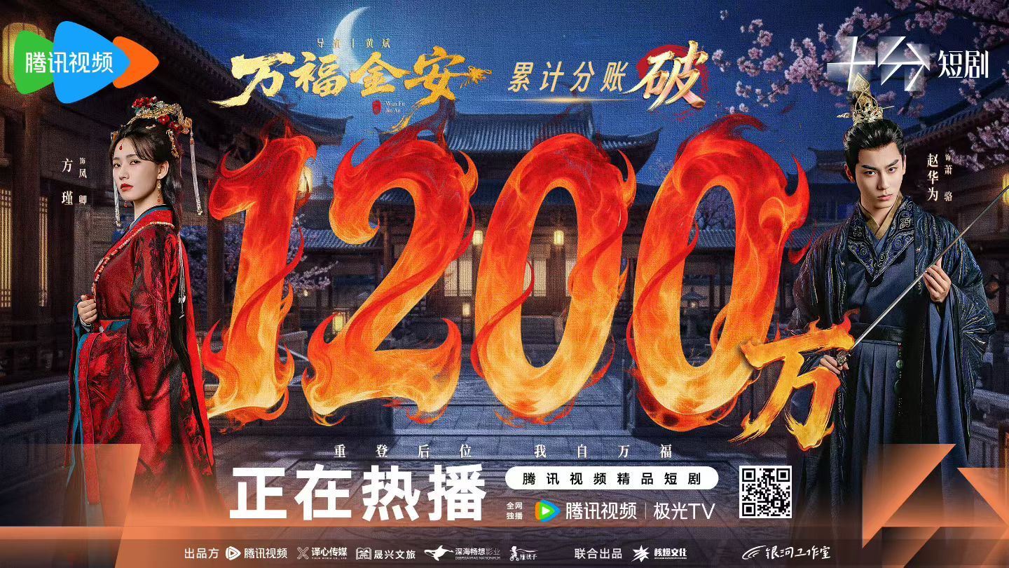 方瑾万福金安累计分账破1200万啦！！感谢各位小主持续安利！！方瑾X赵华为X储子